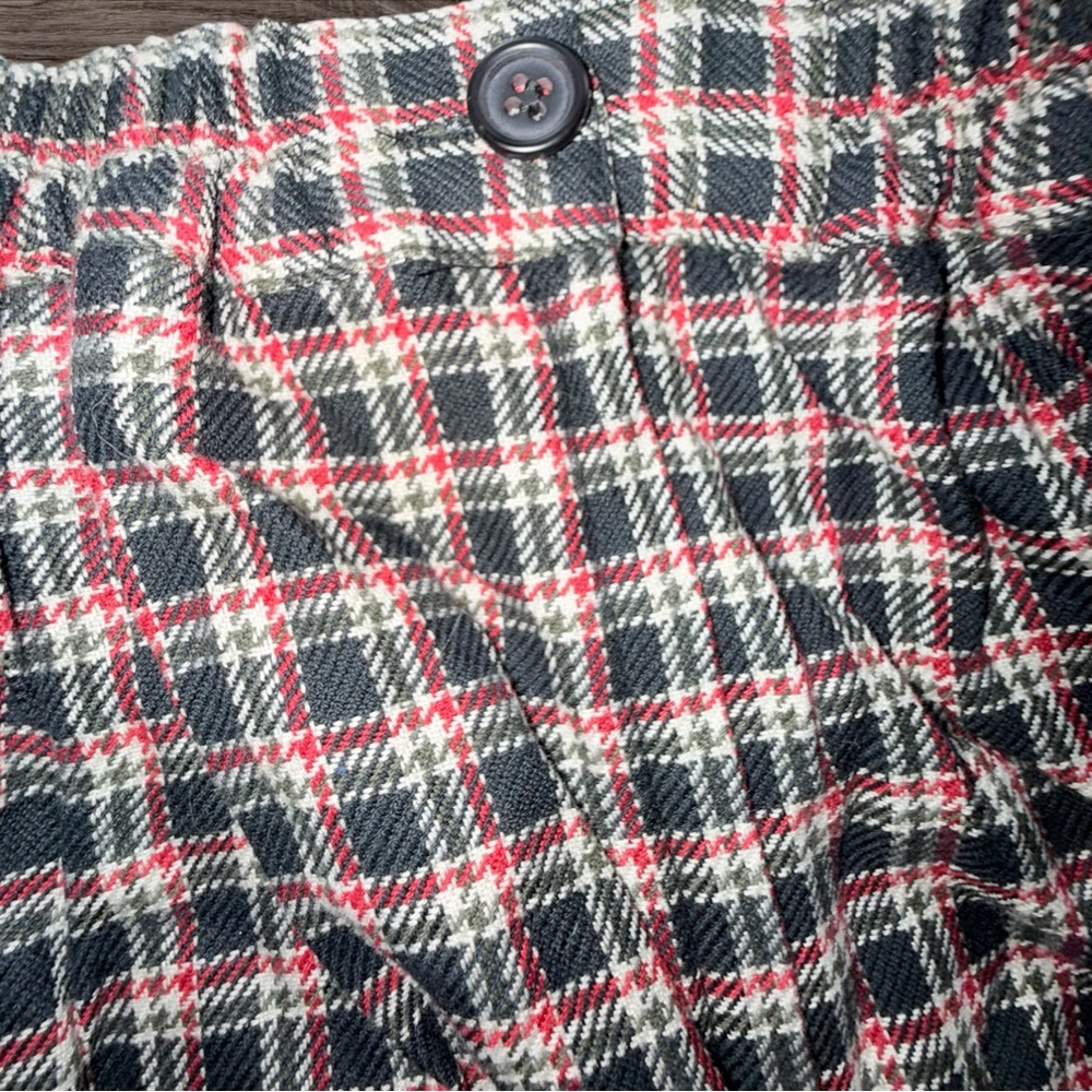 NWT Appleseeds Skirt Petite 6P Plaid Button Zip Pockets Minimalist Academia - Picture 10 of 11